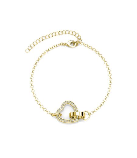 Bracelet Locked Heart - Doré et Cristal