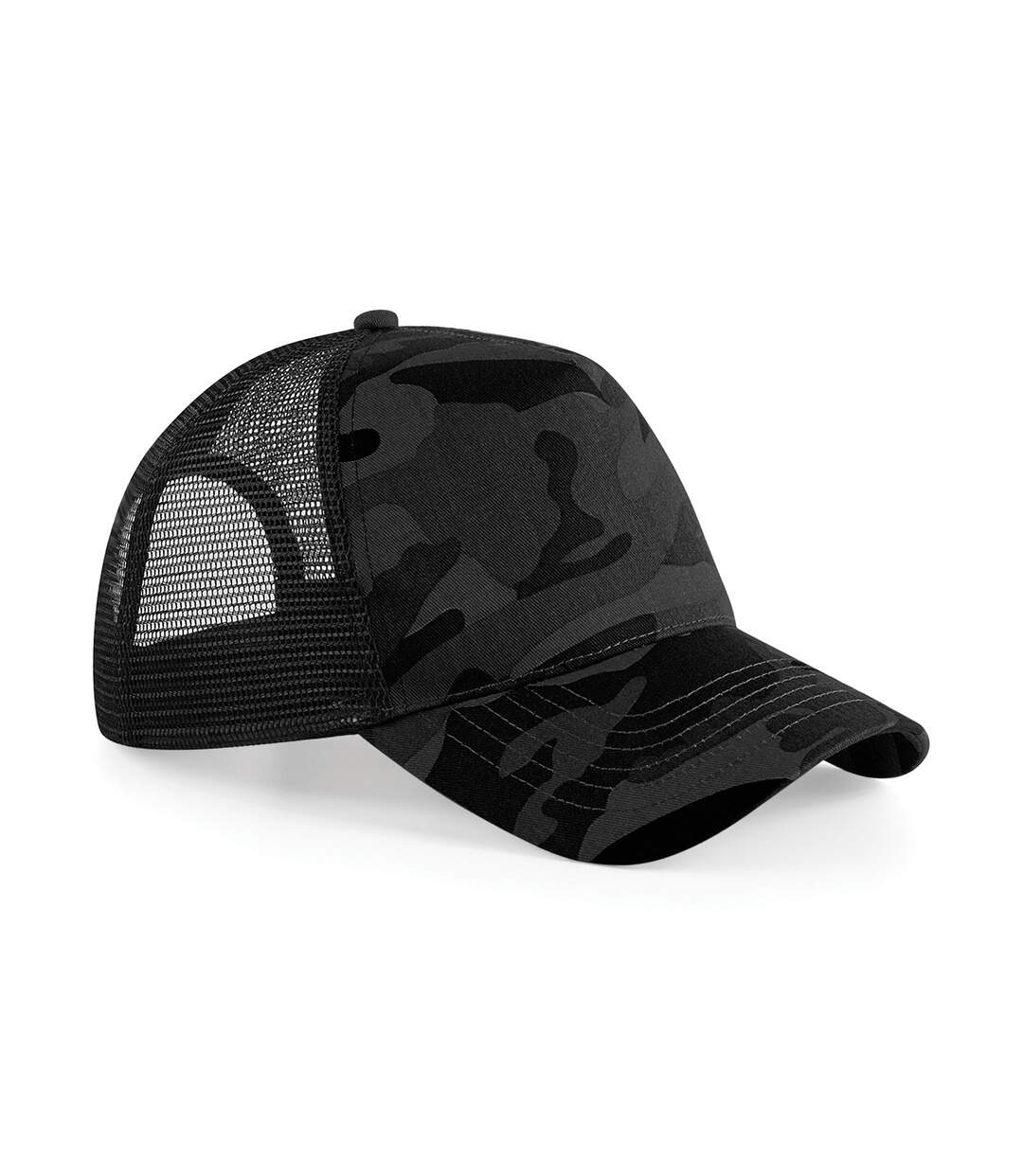 Beechfield Retro Camouflage Snapback Trucker Cap (Midnight Camo)