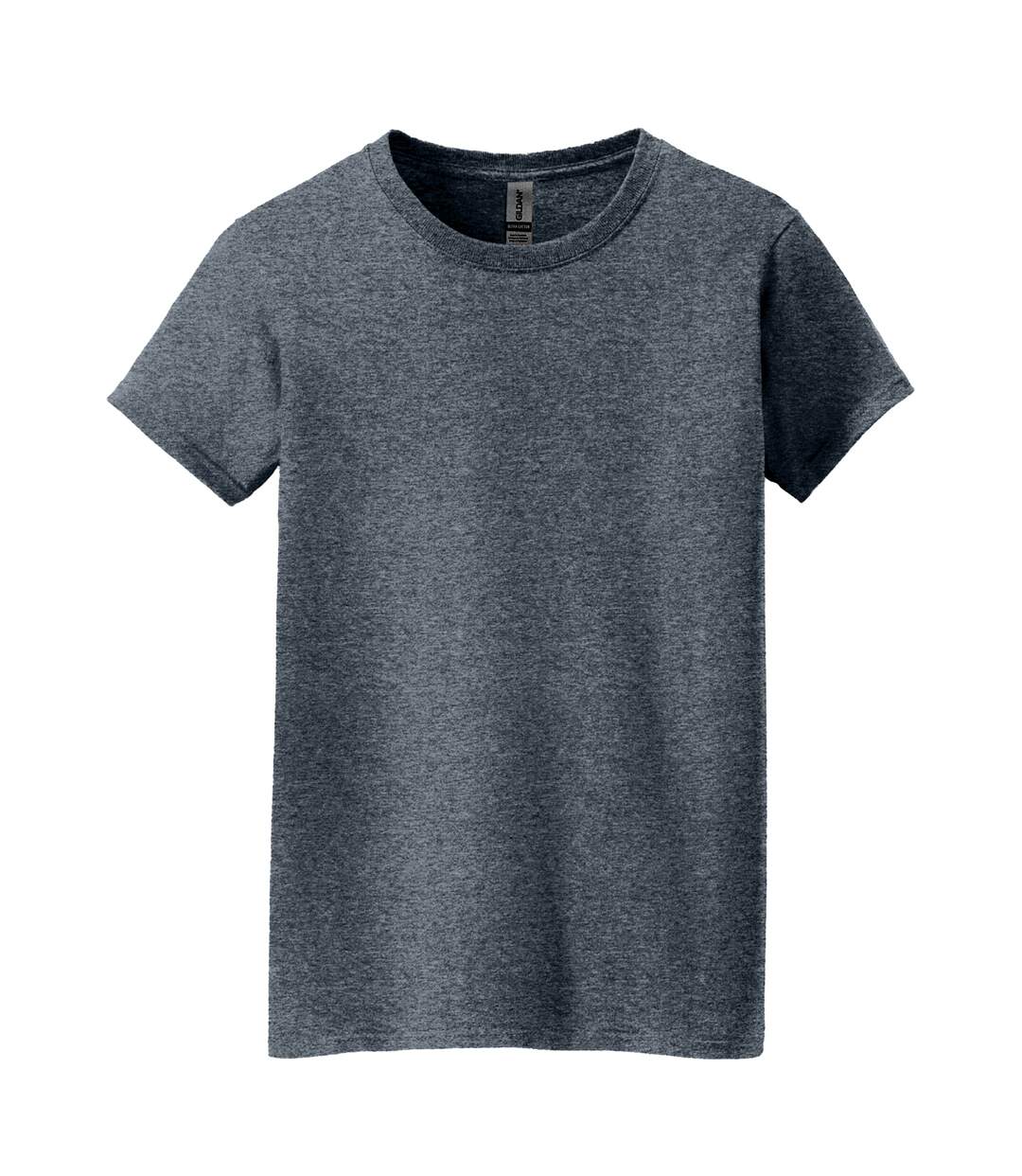 T-shirt Femme Gris Foncé Chiné Gildan-1