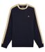 Sweat Décontracté Motif/style Bandes Contrastés Sur Manches Homme Bleu Marine Foncé Lyle & Scott-2