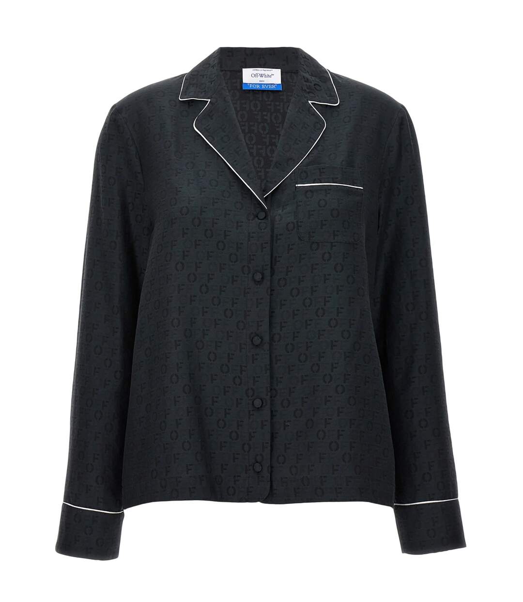 Chemise Motif/style Logo Femme Noir Off White-1