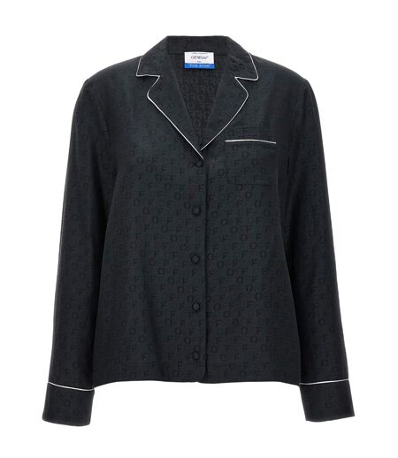 Chemise Motif/style Logo Femme Noir Off White