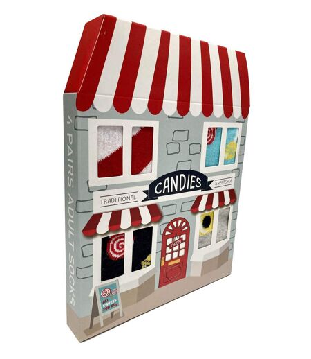 Sweet Shop Candy Socks in a Gift Box | BOXT Socks | 4 Pair Multipack | Mens Novelty Gift Socks