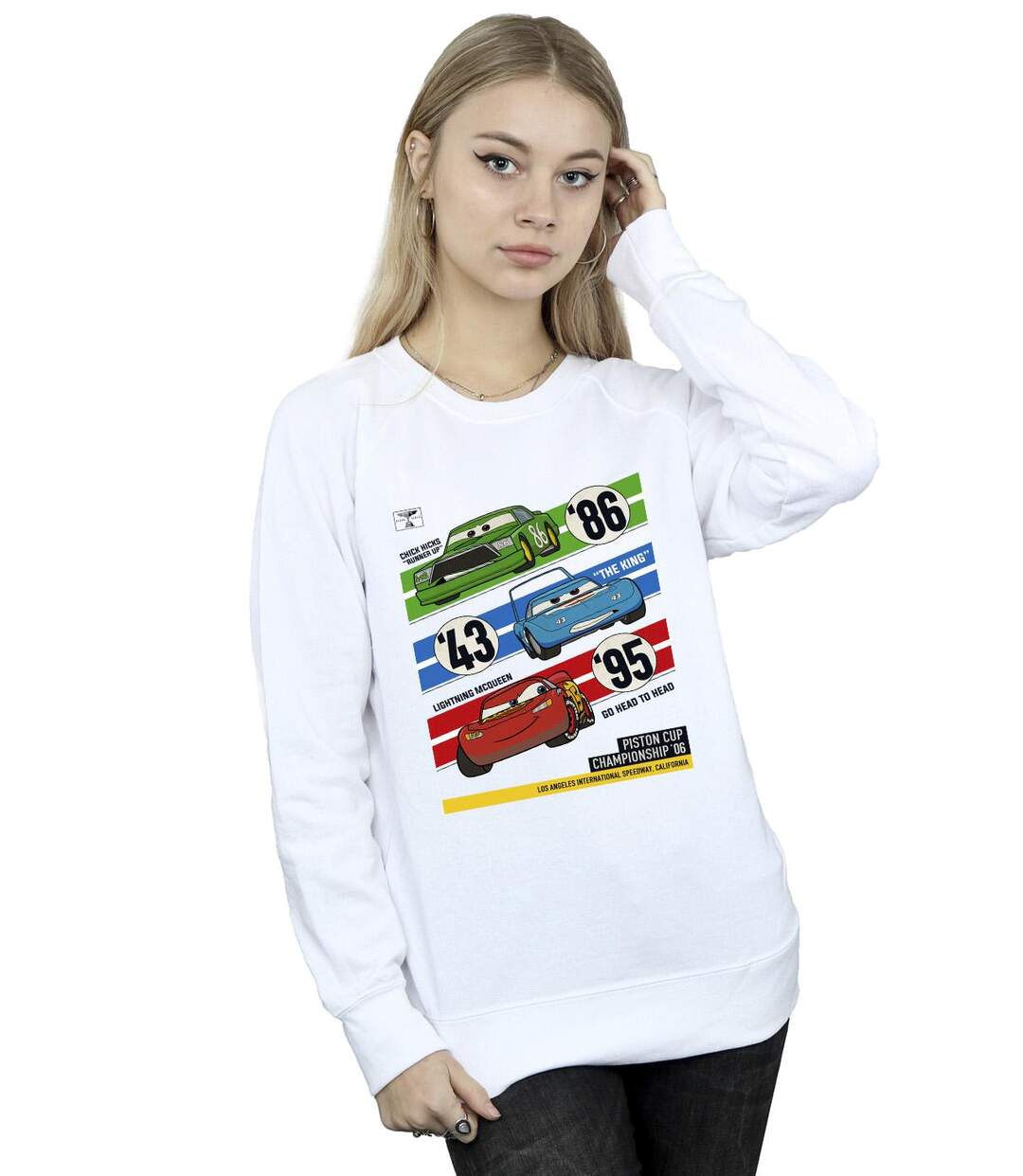 Disney - Sweat CARS PISTON CUP CHAMPIONS - Femme (Blanc) - UTBI11970-2