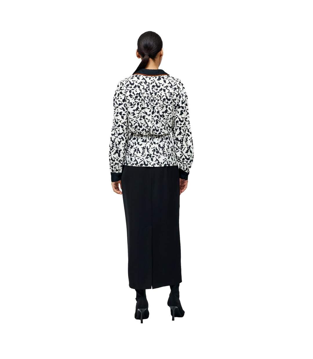 Blouse Motif/style À Nœud Femme Noir Crème French Connection-3