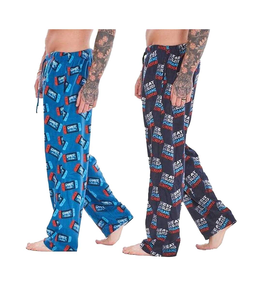 Bas De Pyjama Gamer Homme Bleu Bleu Marine Keanu-3