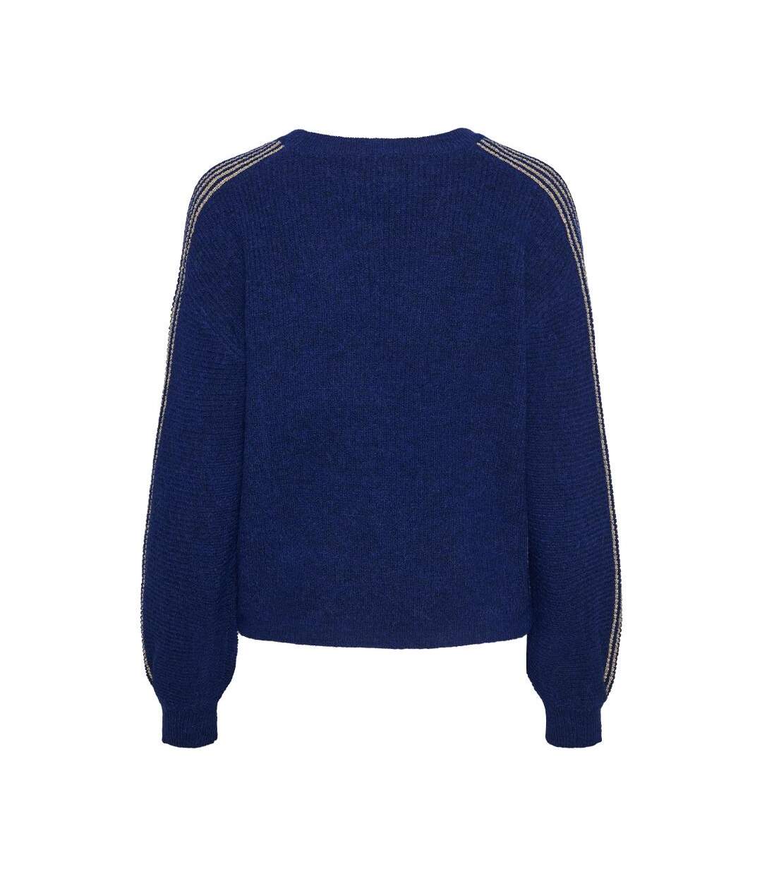 Pull Bleu Femme Pieces Nibe - L