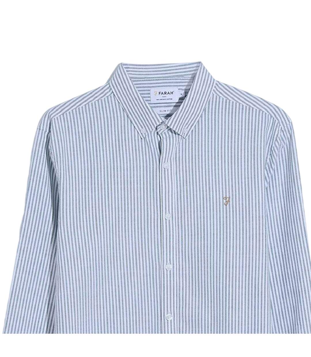 Chemise Motif/style À Rayures Brewer Homme Bleu Clair Farah-3