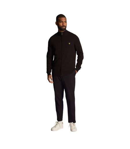 Mens full zip sweater jet black Lyle & Scott