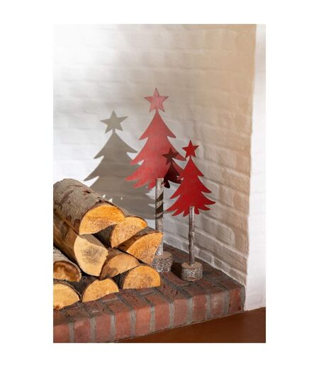 Sapin de Noël sur Tronc Étoile 60cm Rouge