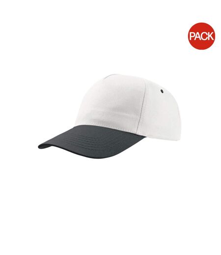 Lot de 2  casquettes start adulte blanc / noir Atlantis