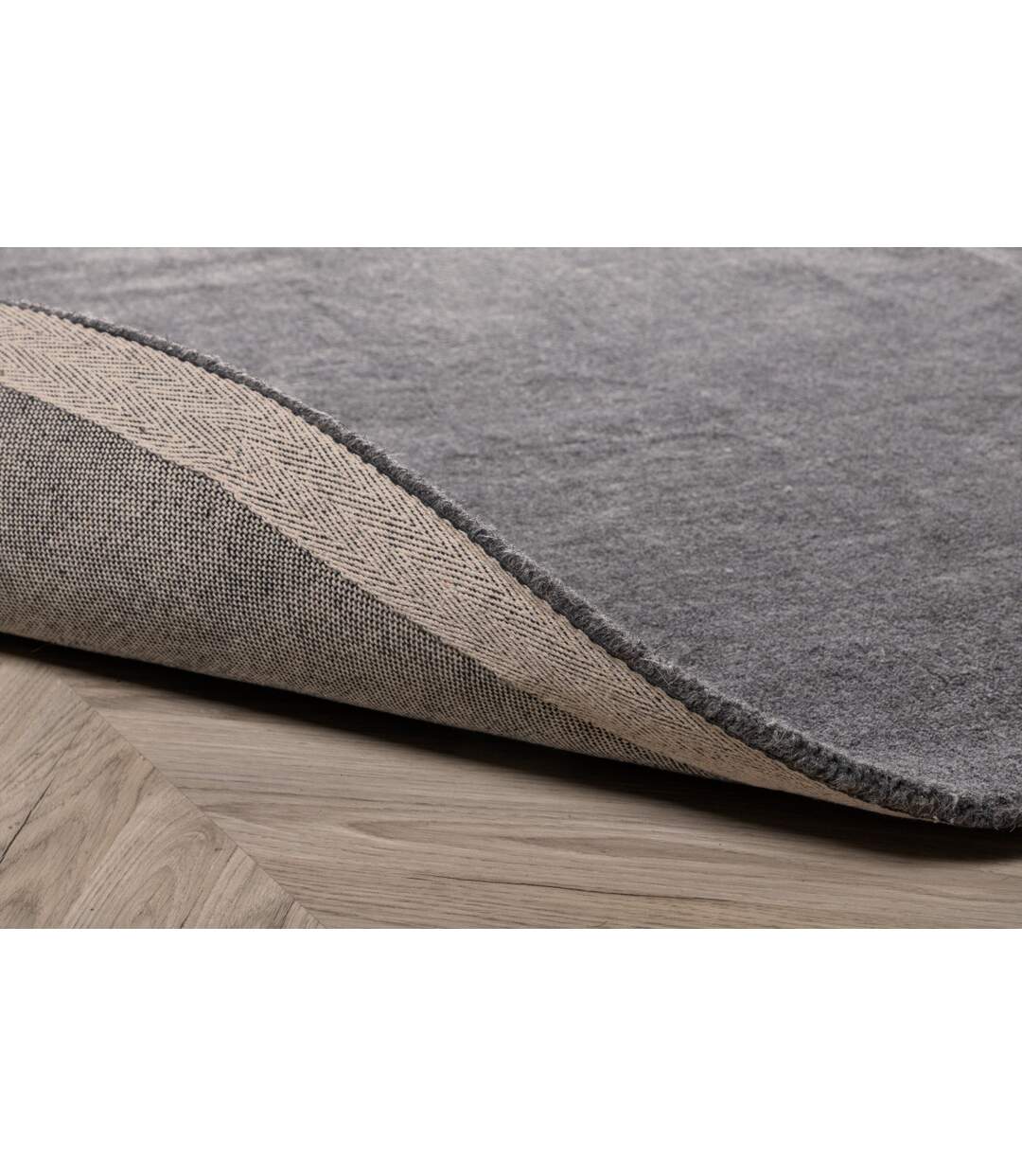 Tapis Déco Rond en Laine Ulla 200cm Gris Foncé-5