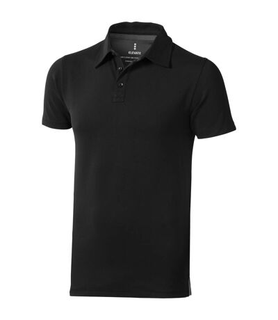 Elevate Mens Markham Short Sleeve Polo (Solid Black) - UTPF1819