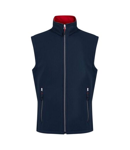 Mens Ascender Softshell 2 Layer Body Warmer Navy Classic Red Regatta