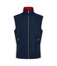 Mens Ascender Softshell 2 Layer Body Warmer Navy Classic Red Regatta-2