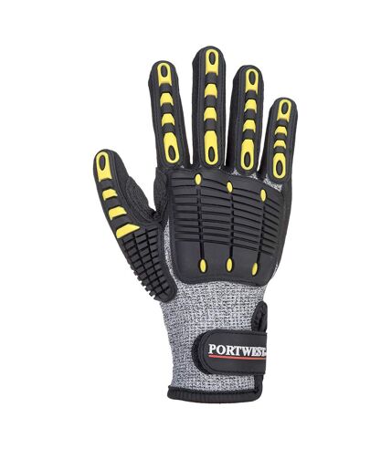 Unisex adult a772 impact resistant cut resistant glove s grey/black Portwest