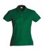Womens/ladies Plain Polo Shirt Bottle Green Clique-1