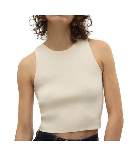 Crop Top Beige Femme Vero Moda Ginny - L