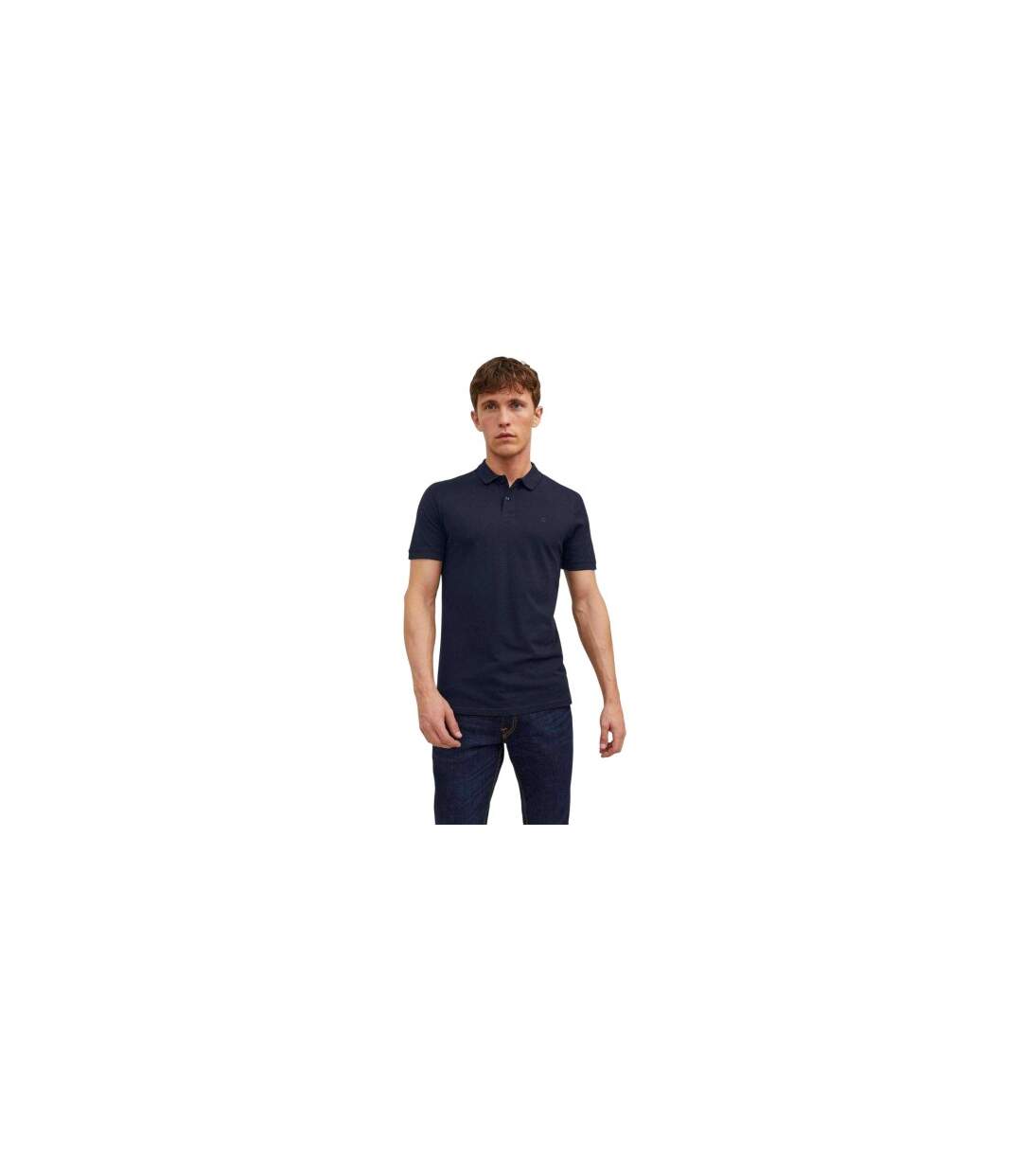 Mens Basic Polo Shirt Navy Blazer Jack And Jones-1