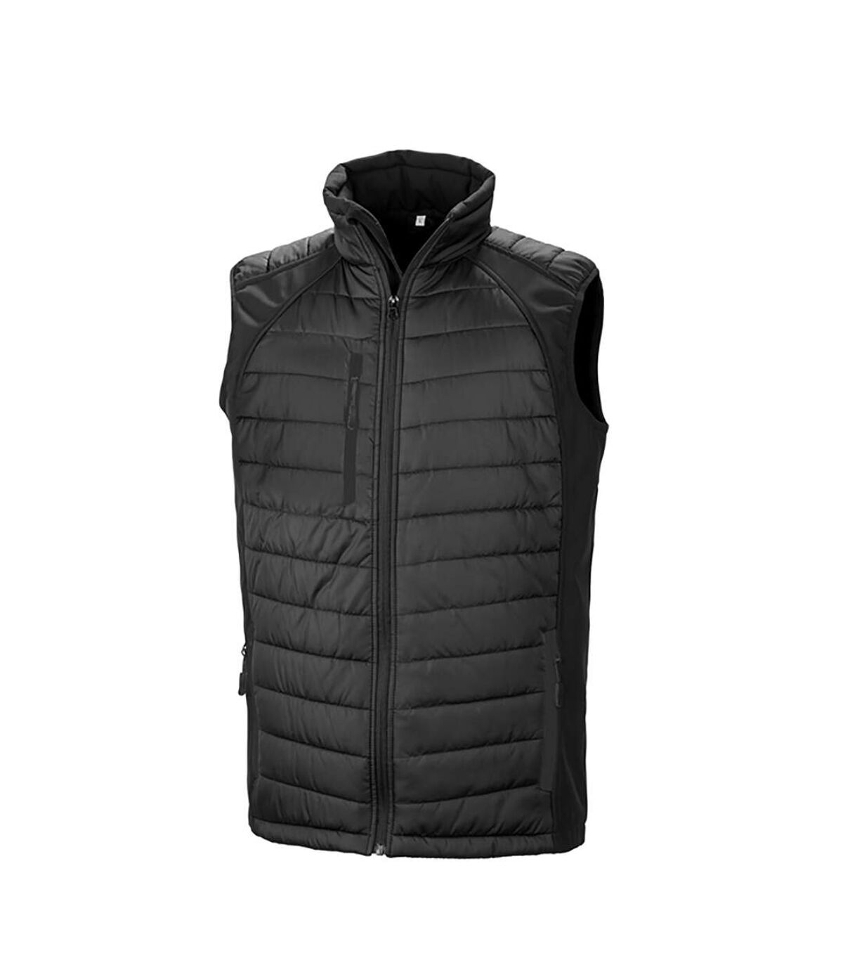 Result Mens Black Compass Padded Soft Shell Gilet (Black/Black)