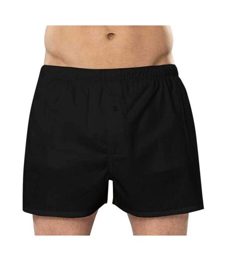 Asquith & Fox Mens Classic Elasticated Boxers/Underwear (Black)