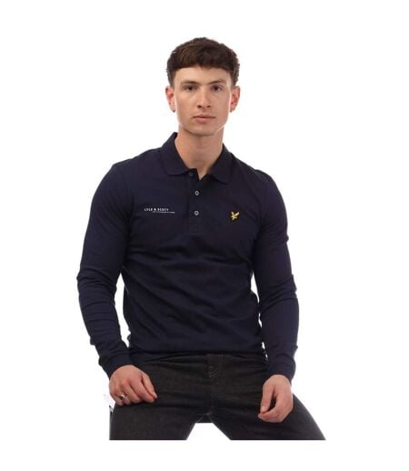 Polo Manches Longues Style Imprimé Co-ordinate Homme Bleu Marine Lyle & Scott