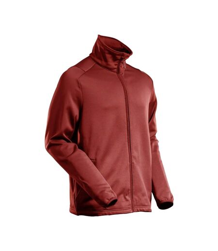 Mens Customised Full Zip Fleece Jacket Autumn Red Mascot