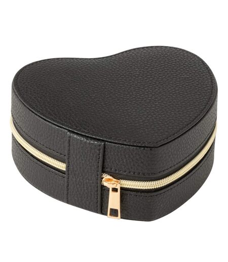 Boîte à Bijoux Cœur Ericka 16cm Noir