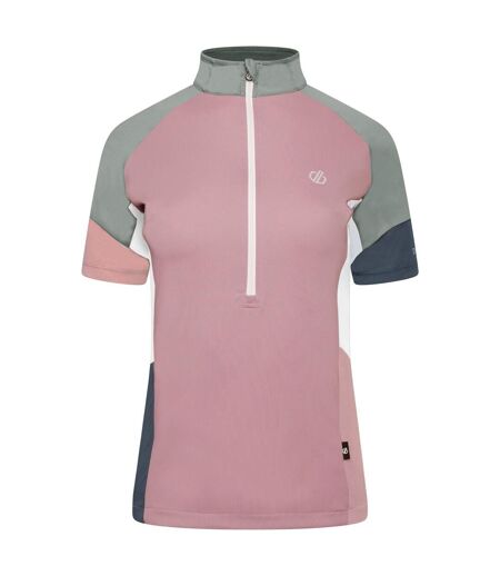 Dare 2B Womens/Ladies Compassion II Lightweight Jersey (Dusky Rose/Lilypad Green) - UTRG6809