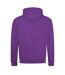 Awdis Varsity Hooded Sweatshirt / Hoodie (Purple/Heather Gray)