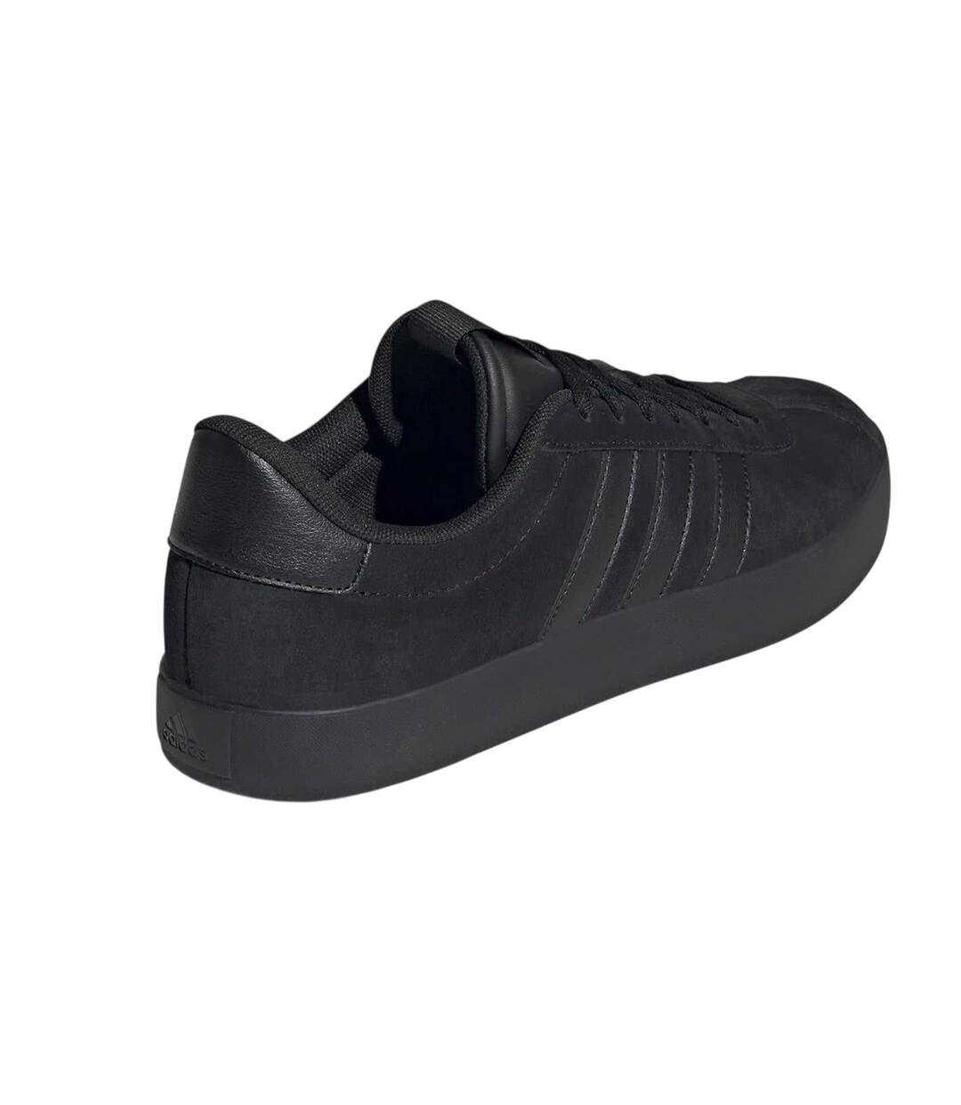 Mens Vl Court 3.0 3 Stripes Leather Shoes Core Black Adidas-2