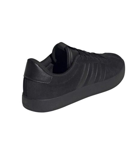 Mens Vl Court 3.0 3 Stripes Leather Shoes Core Black Adidas