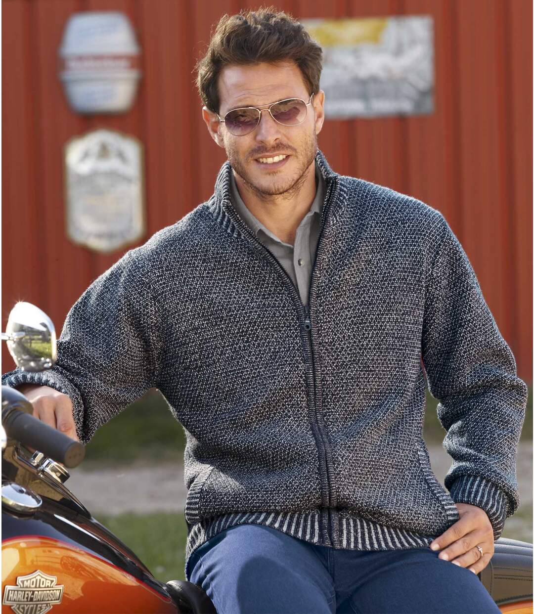 Blouson en Tricot Mouliné