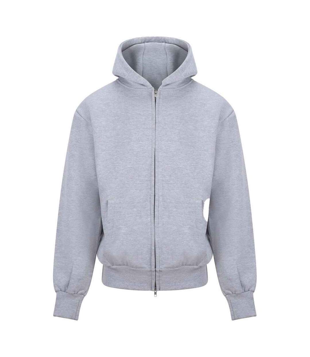 Veste à capuche signature adulte gris chiné Awdis