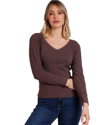 Top manches longues Romantic Rib Admas