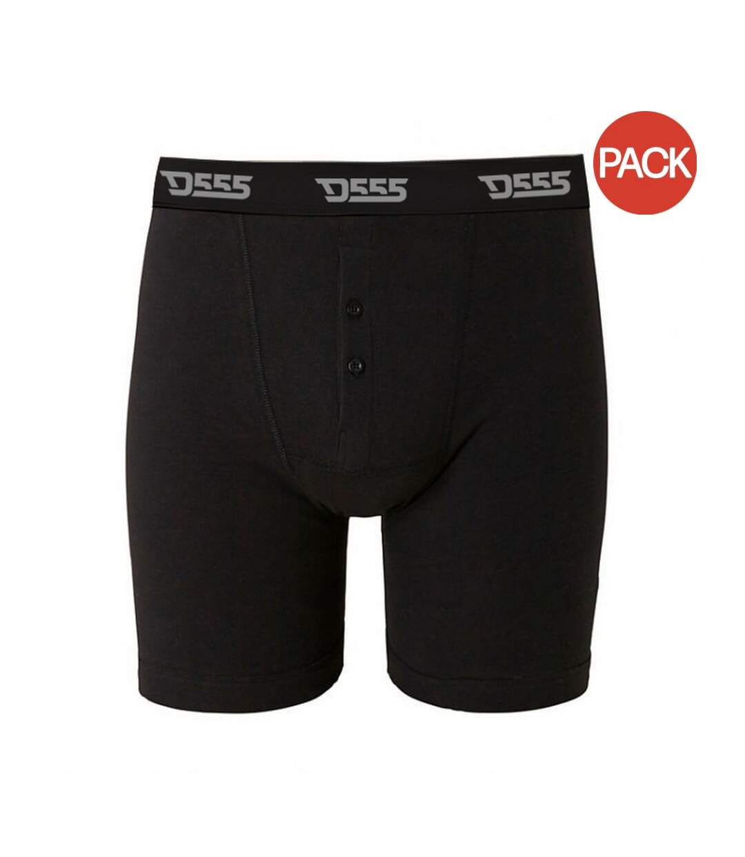 Pack of 3  Mens d555 driver 2 boxer shorts  black Duke