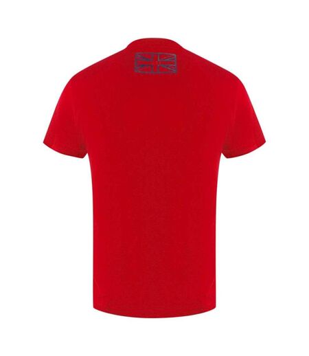 Mens London 1851 Logo Taped T-shirt Red Aquascutum