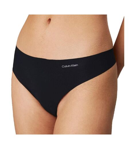 Lot de 3 Strings Rose/Noir Femme Calvin Klein Jeans Thong - L