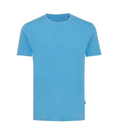 Unisex adult bryce recycled cotton t-shirt tranquil blue Iqoniq
