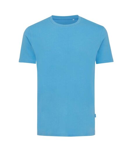 Unisex adult bryce recycled cotton t-shirt tranquil blue Iqoniq