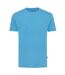 Unisex adult bryce recycled cotton t-shirt tranquil blue Iqoniq-1