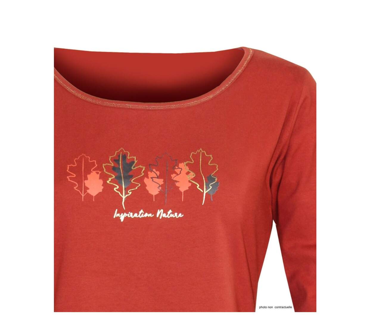 MAYFLOWER NOBODY3 – Tee-shirt manches longues orange éclatant et détails Lurex pour un style vitaminé-4