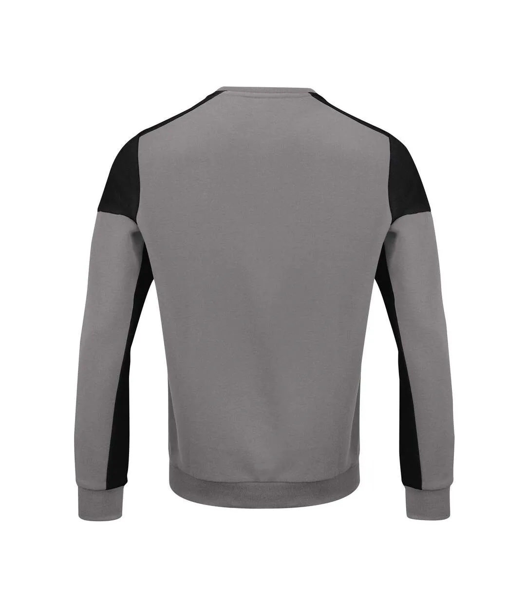 Mens Contrast Crew Neck Sweatshirt Anthracite Black Printer PRIME-2