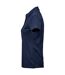 Womens/ladies Luxury Stretch Polo Shirt Navy Tee Jays-3