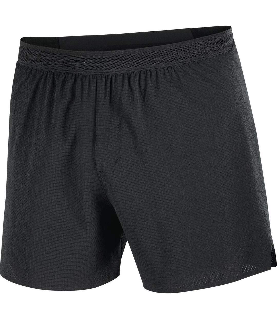 Mens Aero Stow 5 Lightweight Running Shorts Black Salomon-1