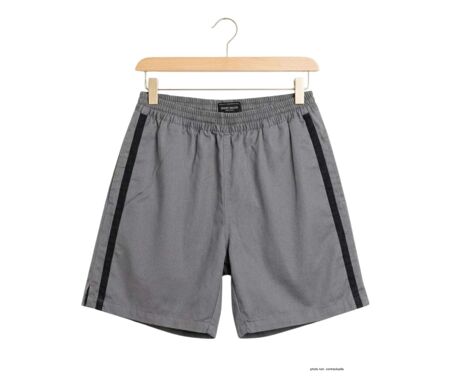 Short homme CHALLENGER 8L gris noir : le short en coton ultra-confortable spécial moisson