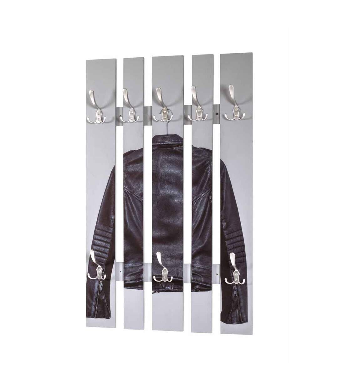 Patère Murale Déco Blouson 100cm Gris-1