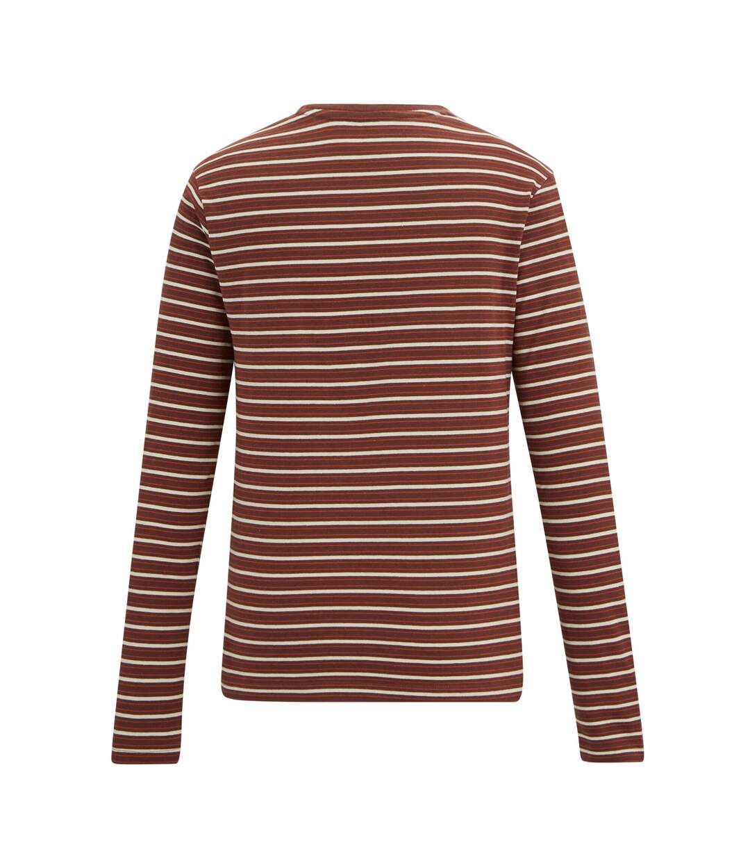 Womens/ladies Federica Stripe Long-sleeved T-shirt Dark Cherry Light Vanilla Brick Regatta-3