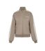 Womens/ladies Striped Track Top Light Brown USA Pro-1