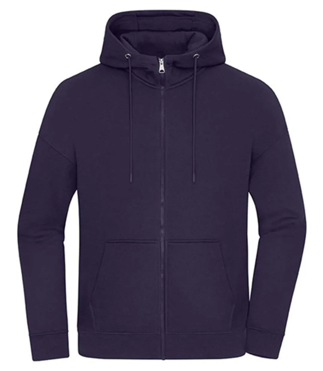 Sweat à capuche zippé oversize unisexe - 8043 - violet pourpre-2